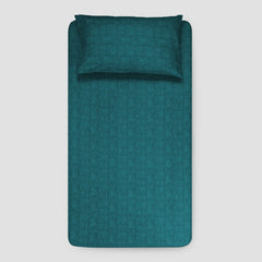 Teal Crossweave - Kids Fitted Bedsheet