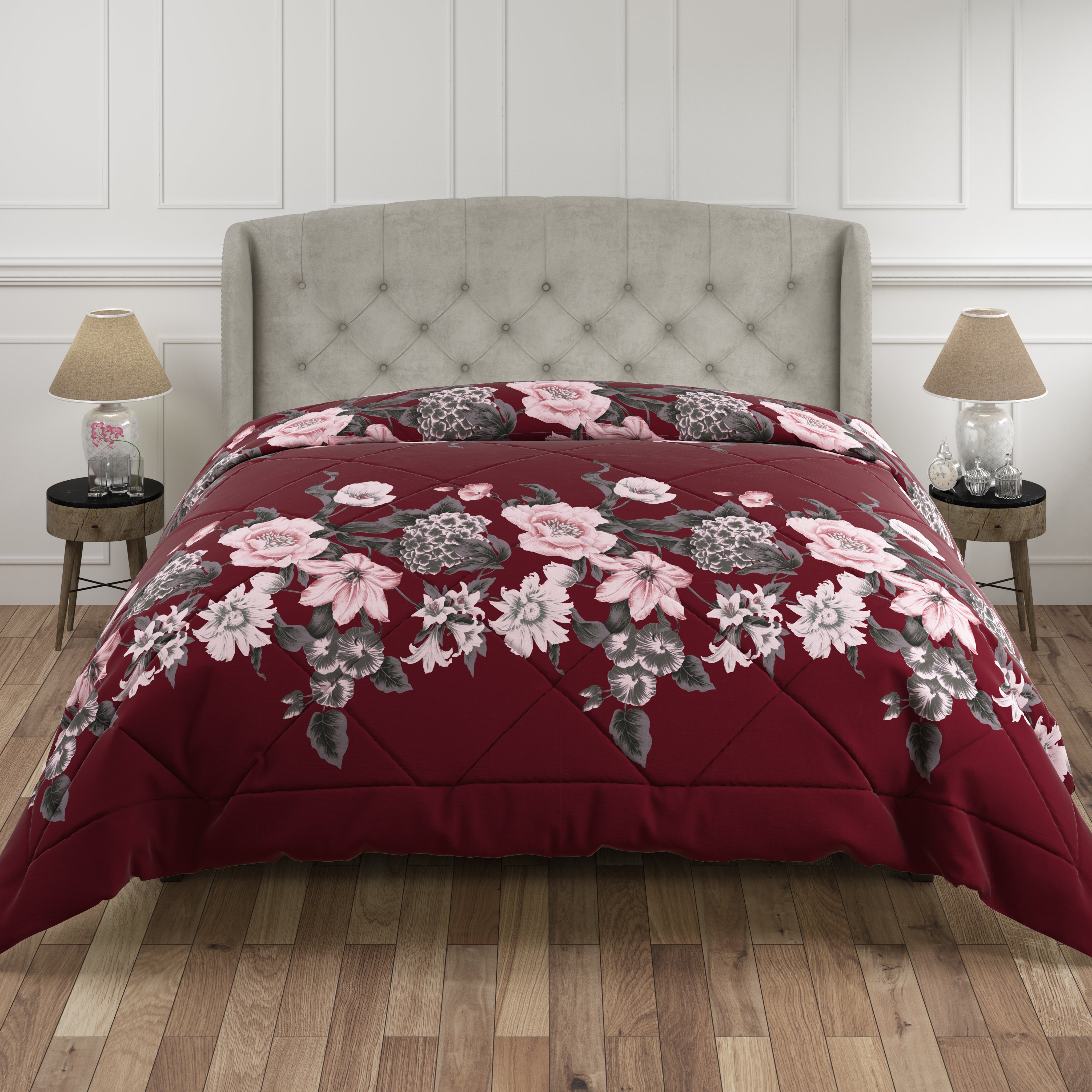 Sateen comforter 6331 Maroon