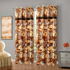 RHS printed curtains panel (6393 Orange)