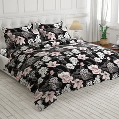 Sateen 6-pcs comforter set 6331 (Black)