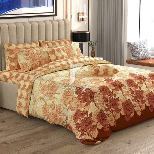 Xara Cream Floral Quilt Cover Set - 7135