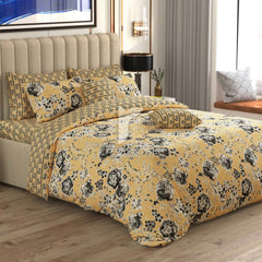 Xara Yellow Floral Quilt Cover Set - 7298