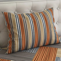 STRIPED KNIT SATEEN BED SHEET