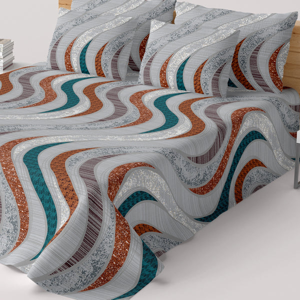 WAVE MOSAIC Sateen Bed Sheet Set