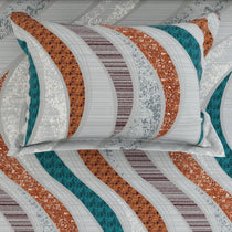 WAVE MOSAIC Sateen Bed Sheet Set