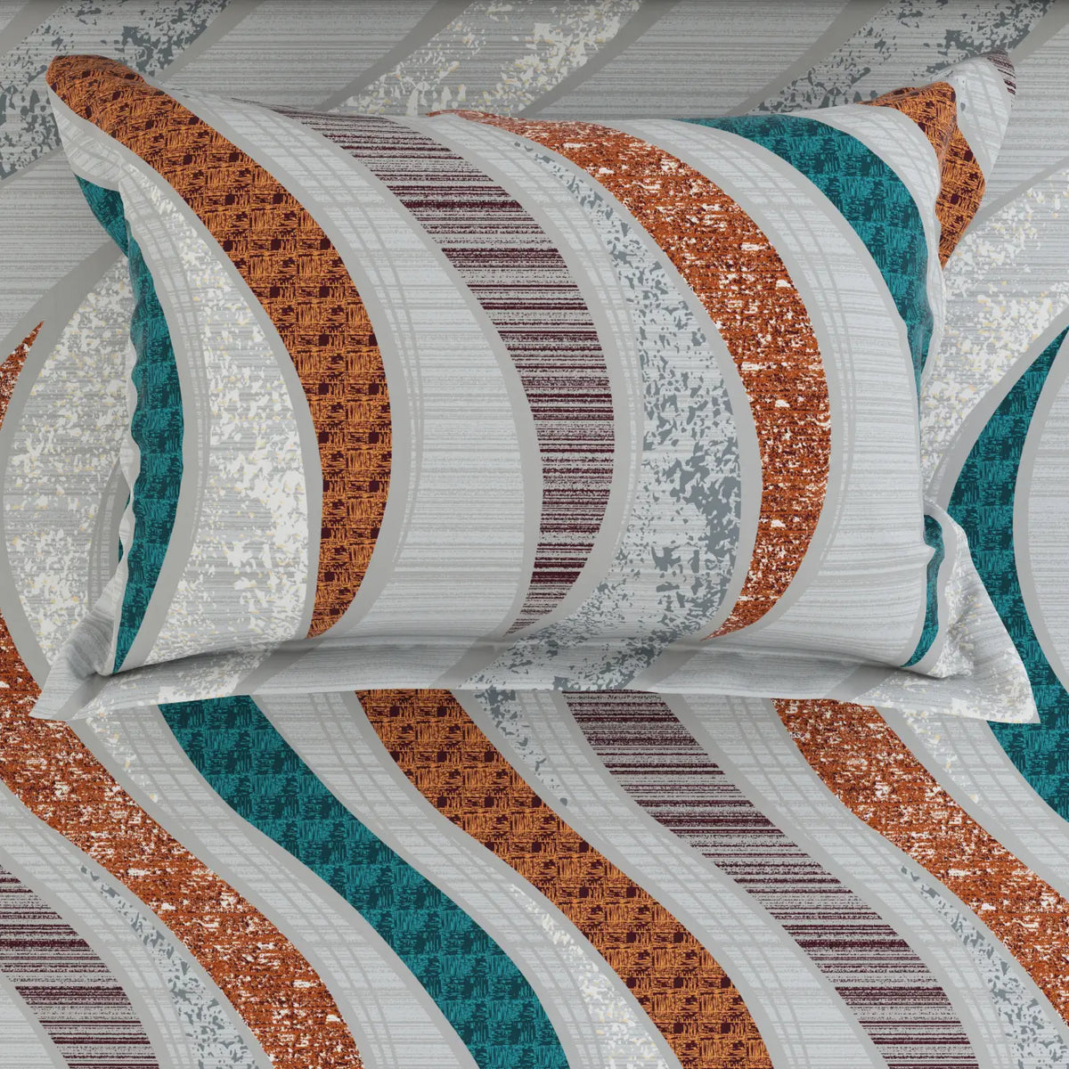 WAVE MOSAIC Sateen Bed Sheet Set