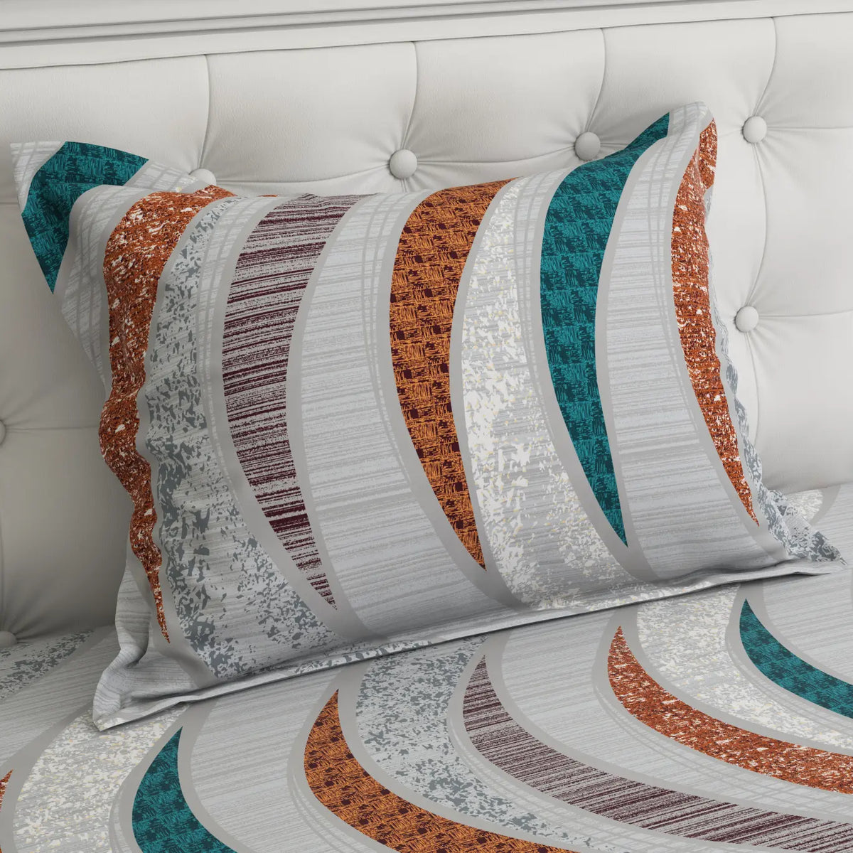 WAVE MOSAIC Sateen Bed Sheet Set