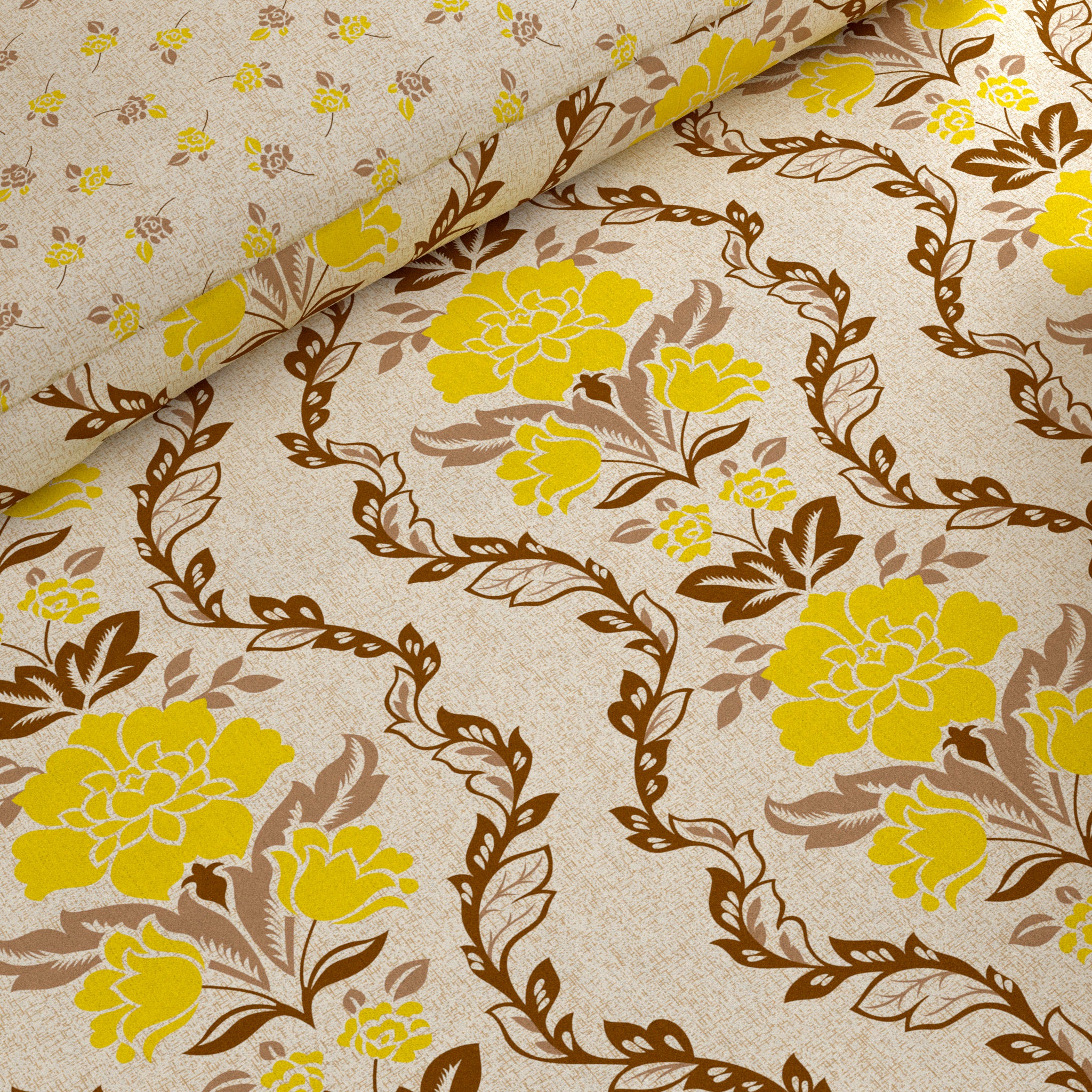 Xara Cream Floral Quilt Cover Set - 7575