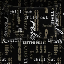 TYPOGRAPHY SATEEN BED SHEET