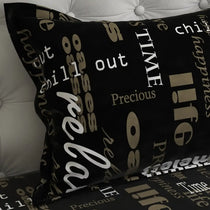 TYPOGRAPHY SATEEN BED SHEET