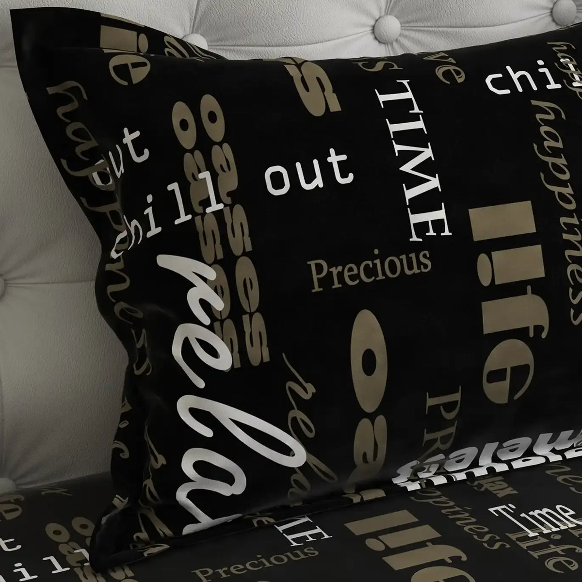 TYPOGRAPHY SATEEN BED SHEET