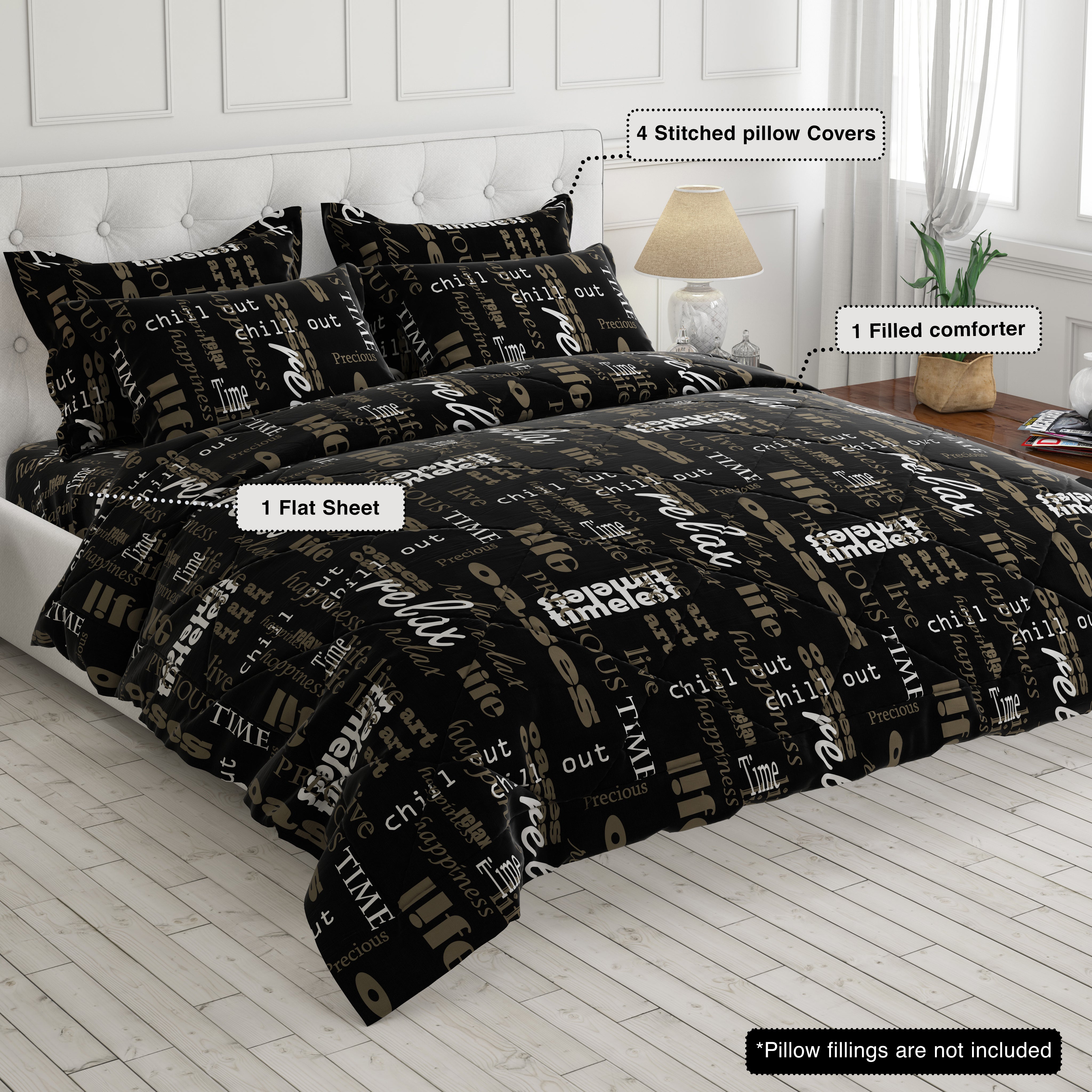 Sateen 6-pcs comforter set 7583