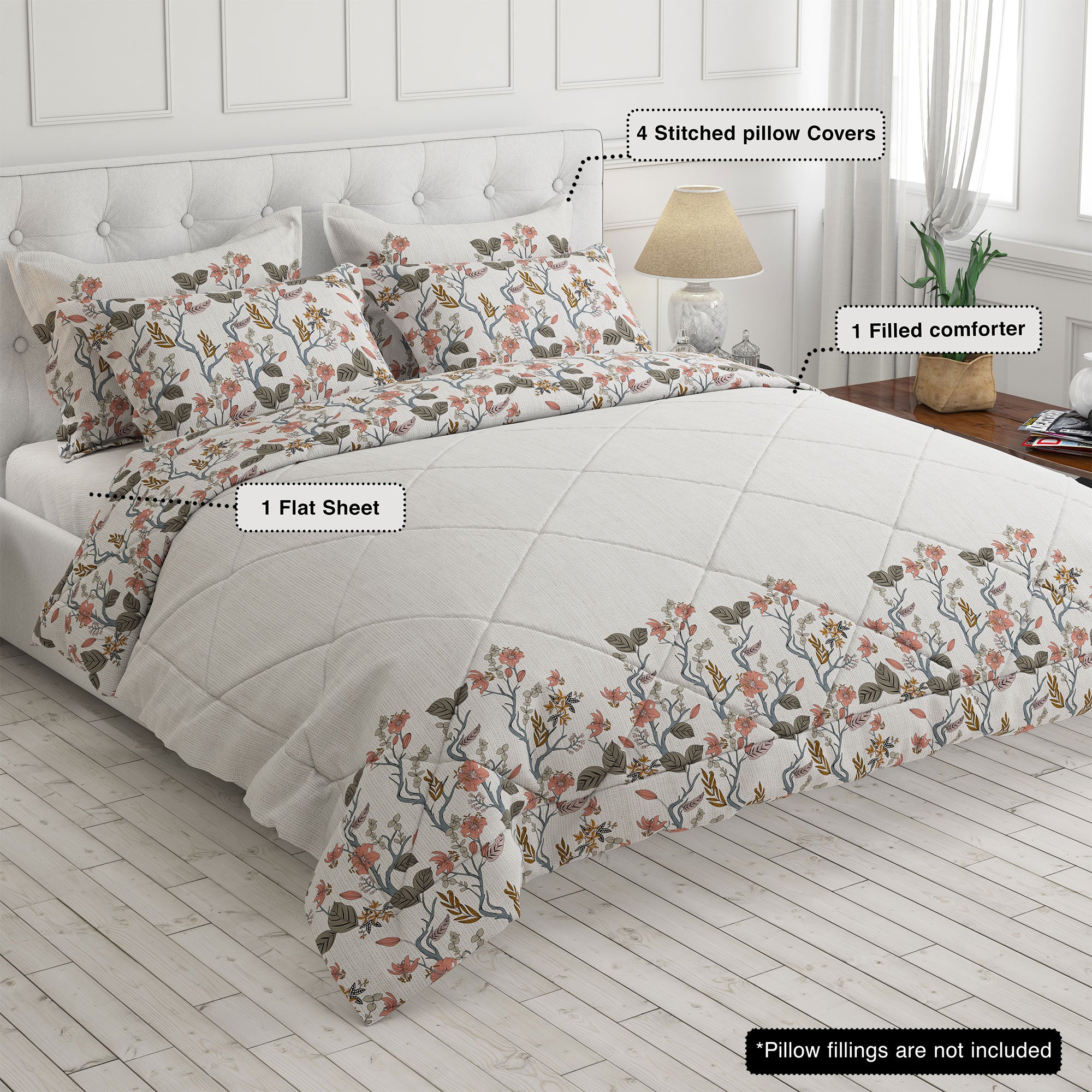 Sateen 6-pcs comforter set 7588