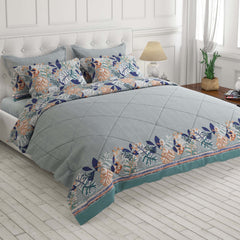 COASTAL FLORA SATEEN COMFORTER SET