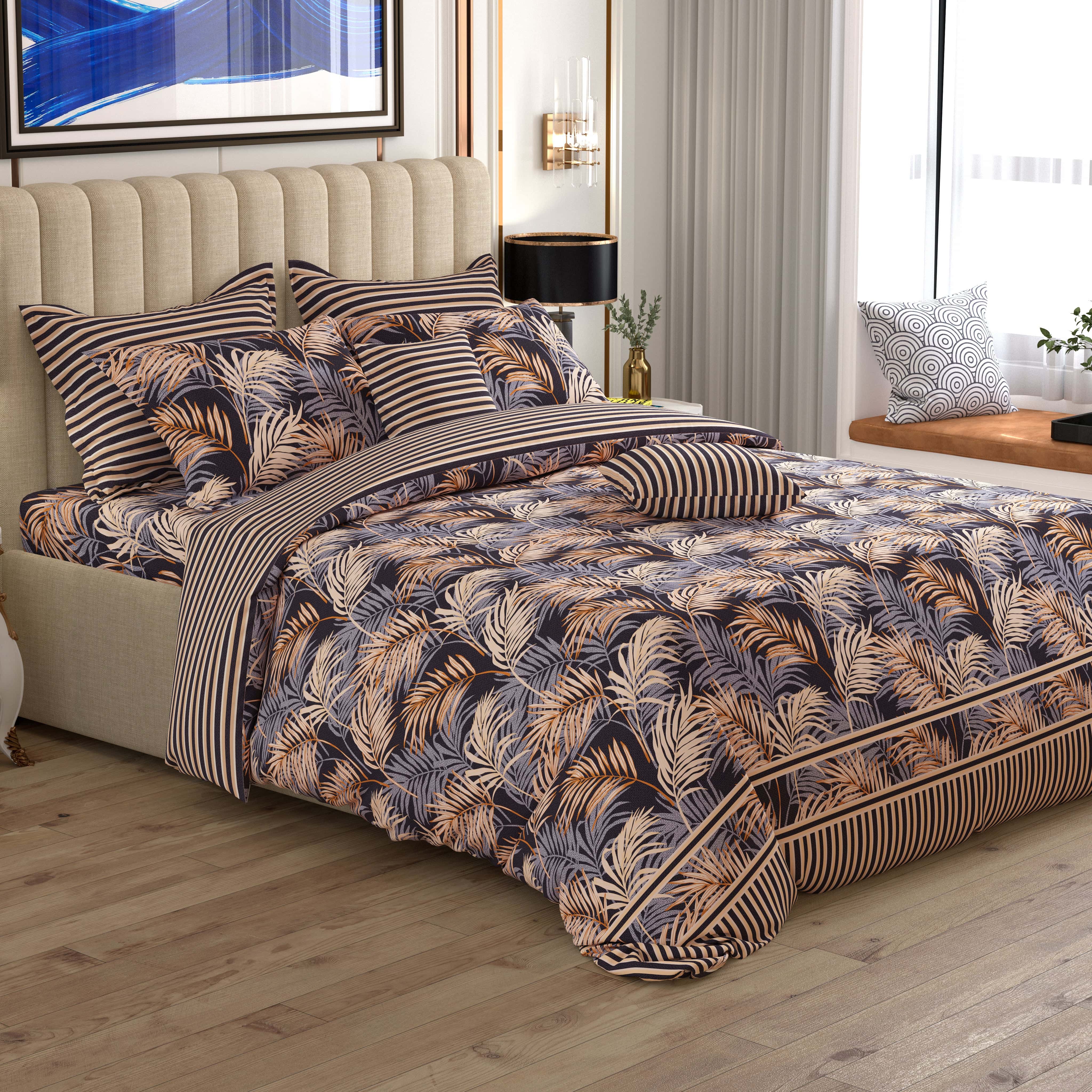 Sateen 8 pcs king quilt cover set bedsheet 7958 Secondary image