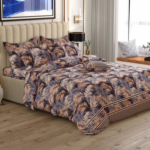 Sateen 8 pcs king quilt cover set bedsheet 7958