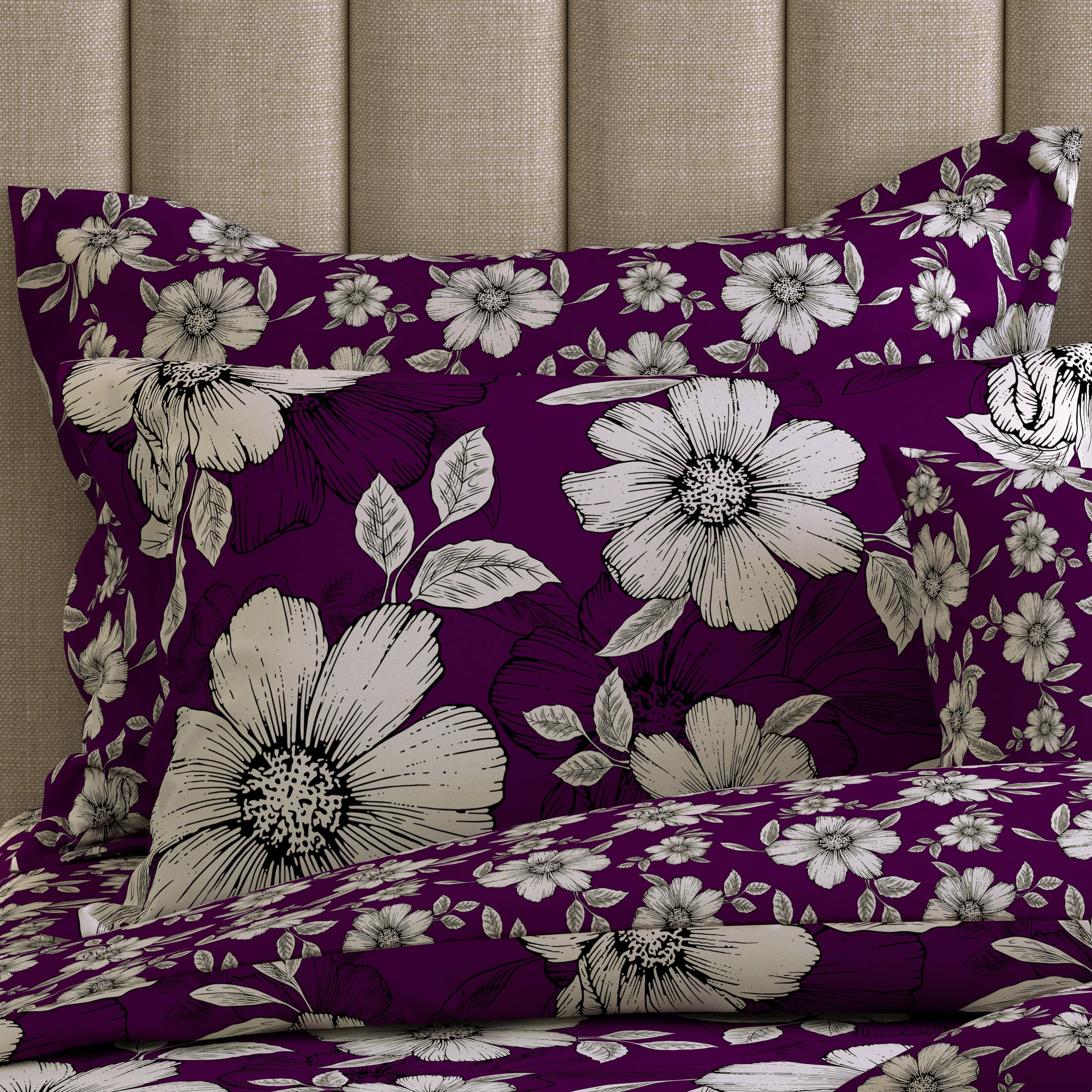 Xara Purple Floral Quilt Cover Set - 7973