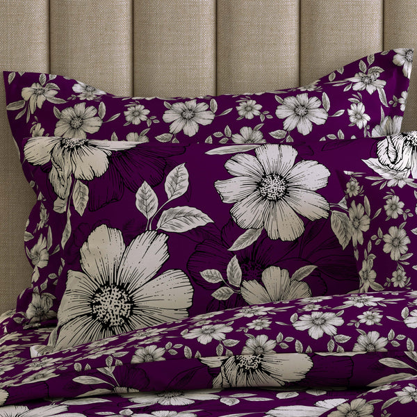 Xara Purple Floral Quilt Cover Set - 7973