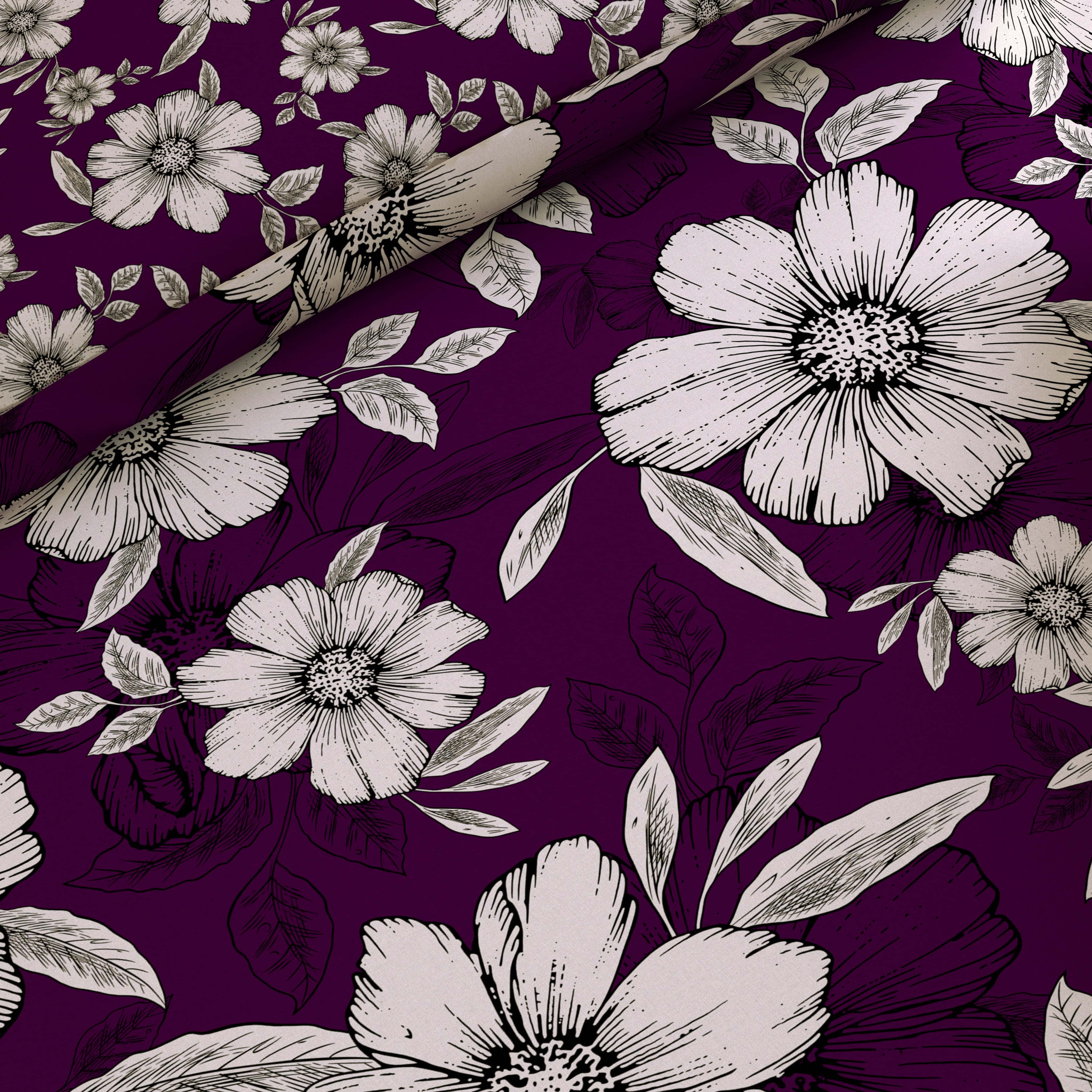 Xara Purple Floral Quilt Cover Set - 7973