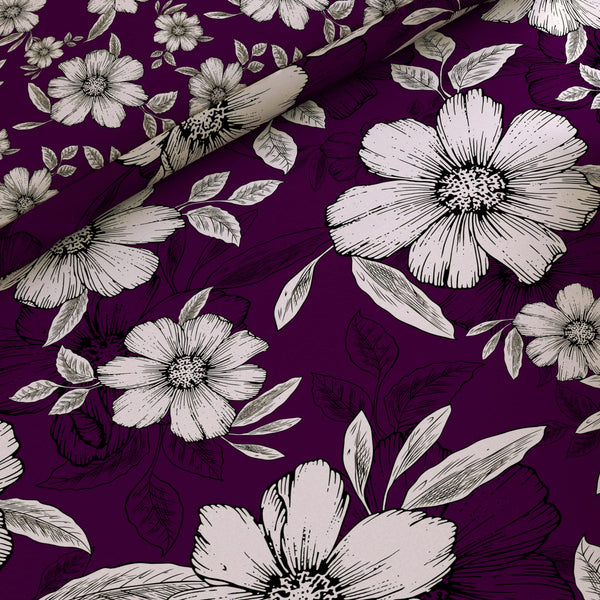 Xara Purple Floral Quilt Cover Set - 7973