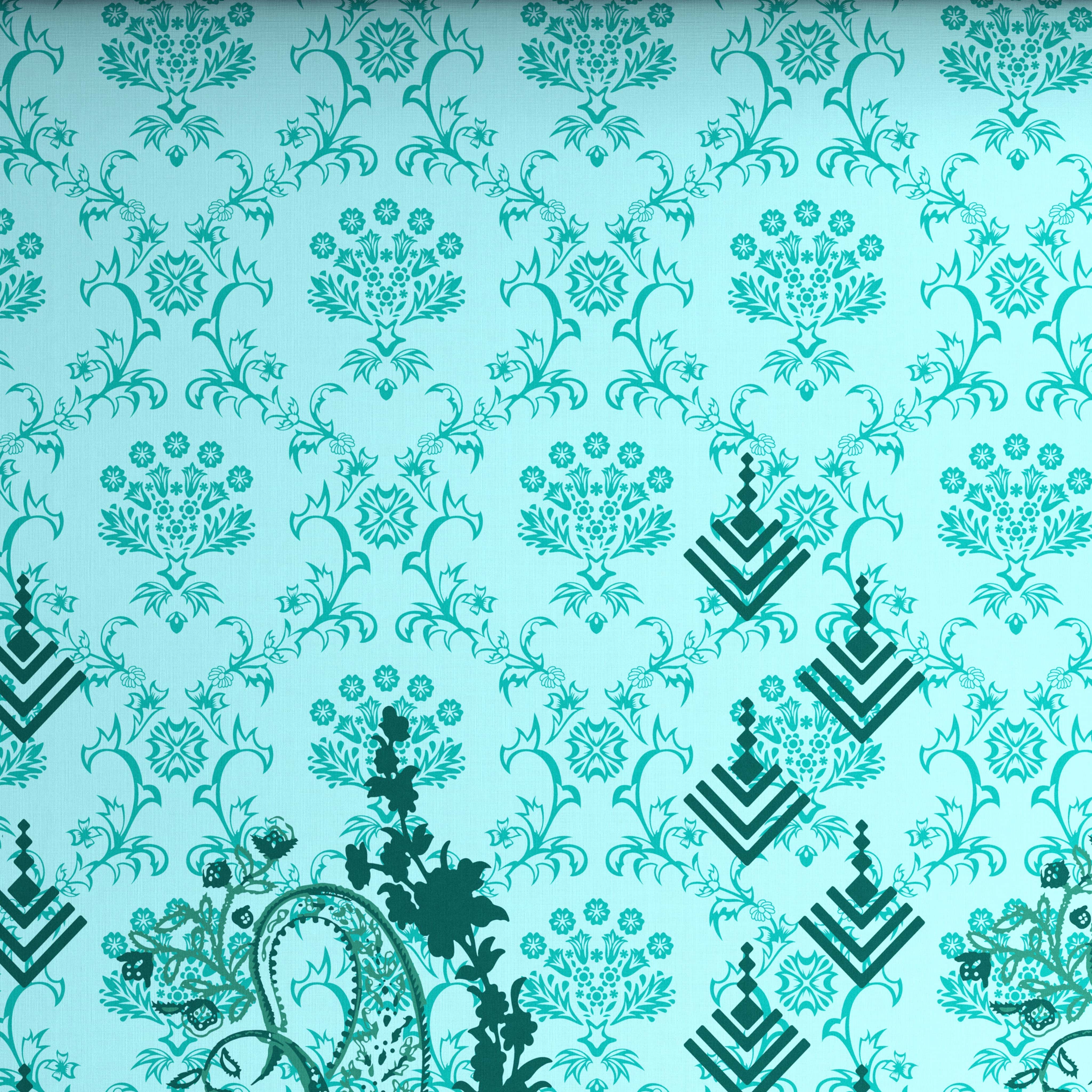 Xara Ferozi Floral Geometric Bed Sheet Set - 7999-8000