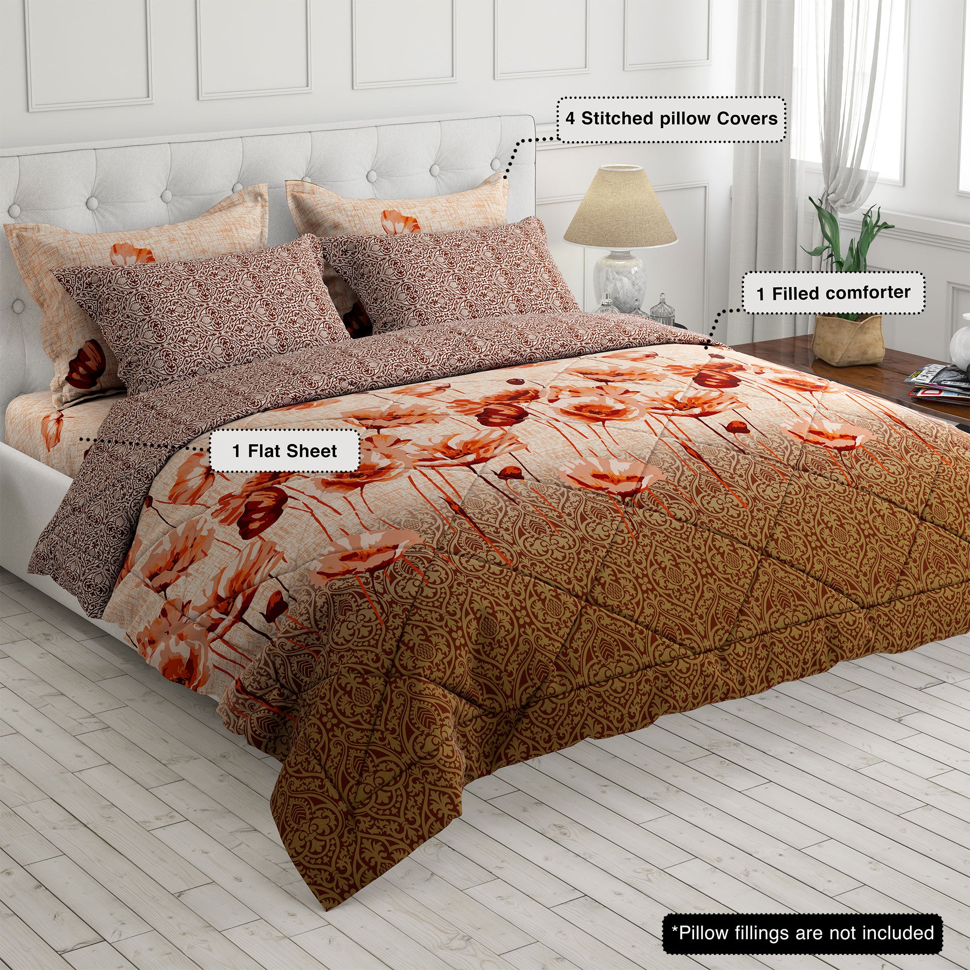 Xara 6-pcs comforter set 8028