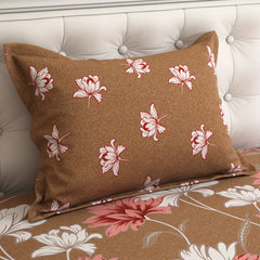 Xara Brown Floral Bed Sheet Set - 8034-8051