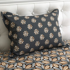 Xara Brown/Grey Geometric Flower Snowflake Bed Sheet Set - 8041-8056