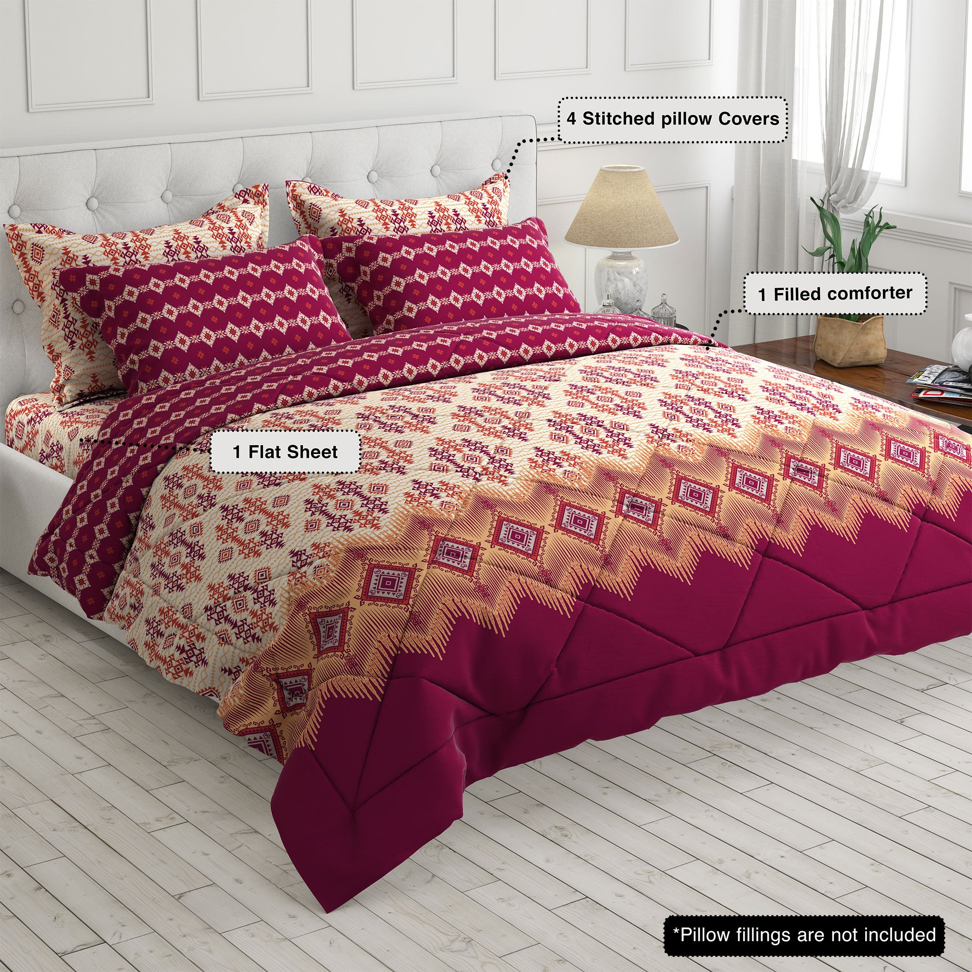 Xara 6-pcs comforter set 8122