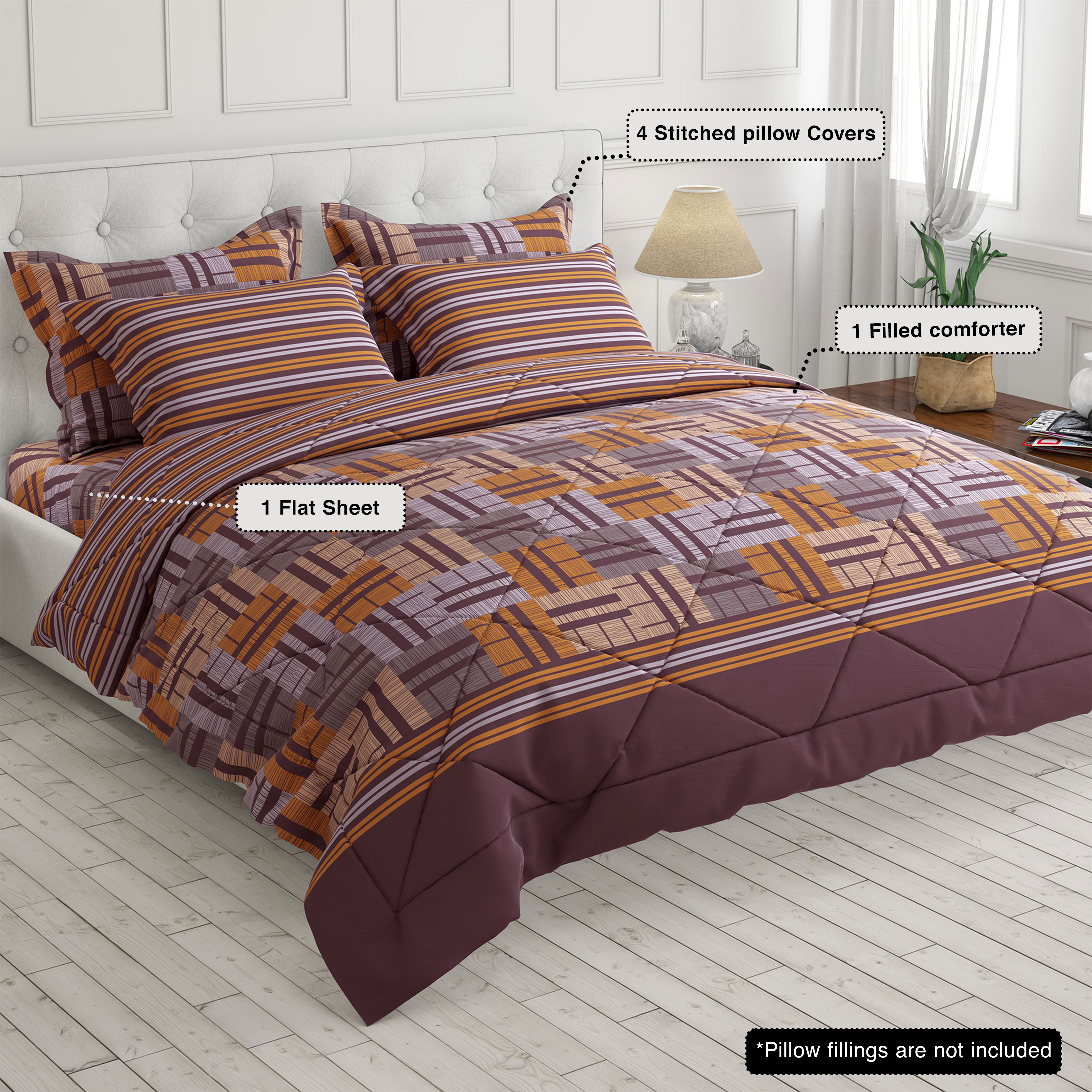 Xara 6-pcs comforter set 8165