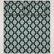 EMERALD SCROLL SATEEN BED SHEET SET