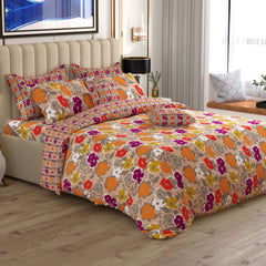 Xara 8 pcs king reversible quilt cover set bedsheet 8218