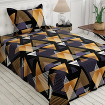 TRIANGLE ABSTRACT Sateen Bed Sheet Set