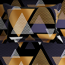 TRIANGLE ABSTRACT Sateen Bed Sheet Set