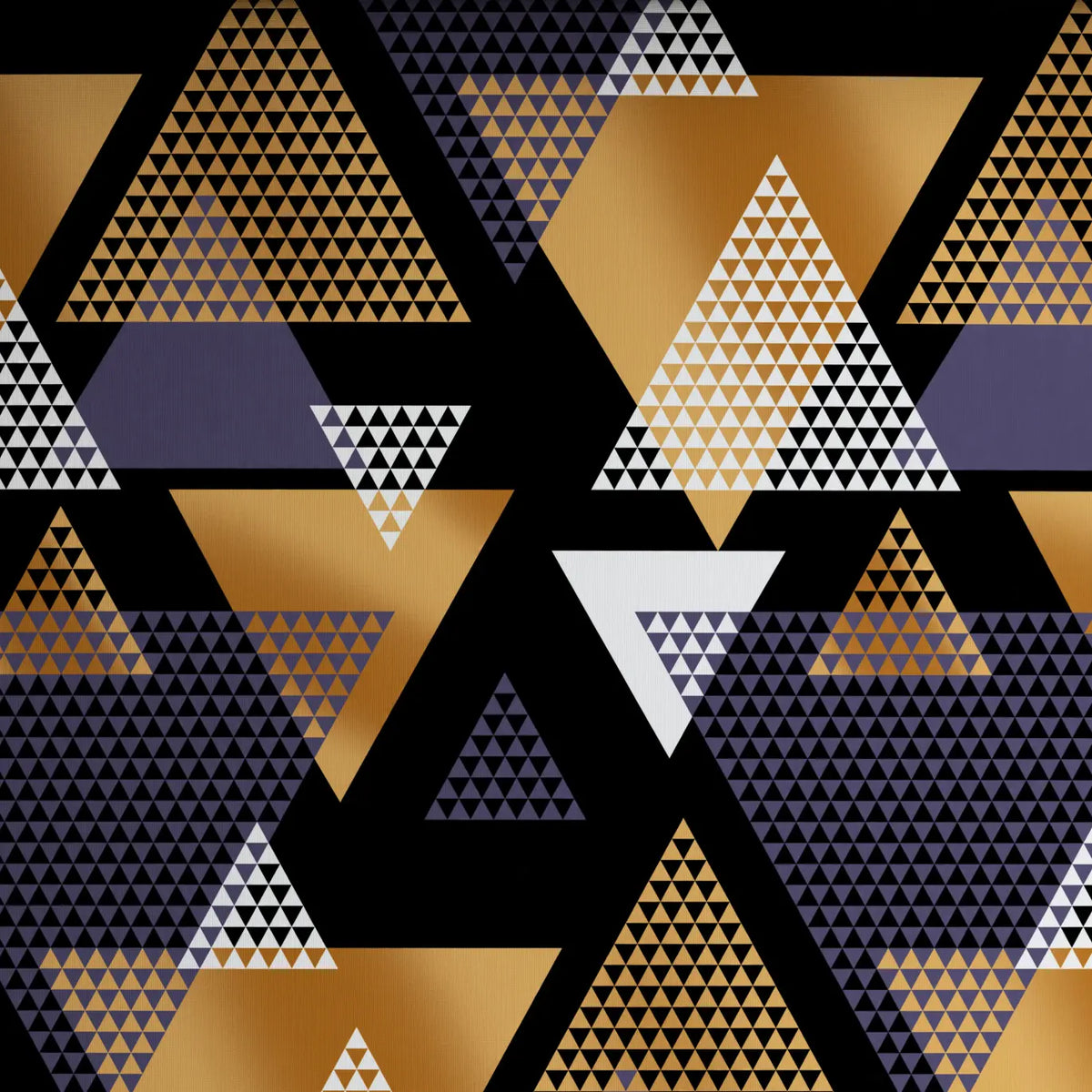 TRIANGLE ABSTRACT Sateen Bed Sheet Set
