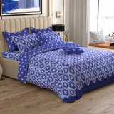 Xara 8 pcs king reversible quilt cover set bedsheet 8296