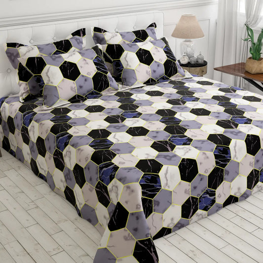 Sateen Bed Sheet Set - 8346