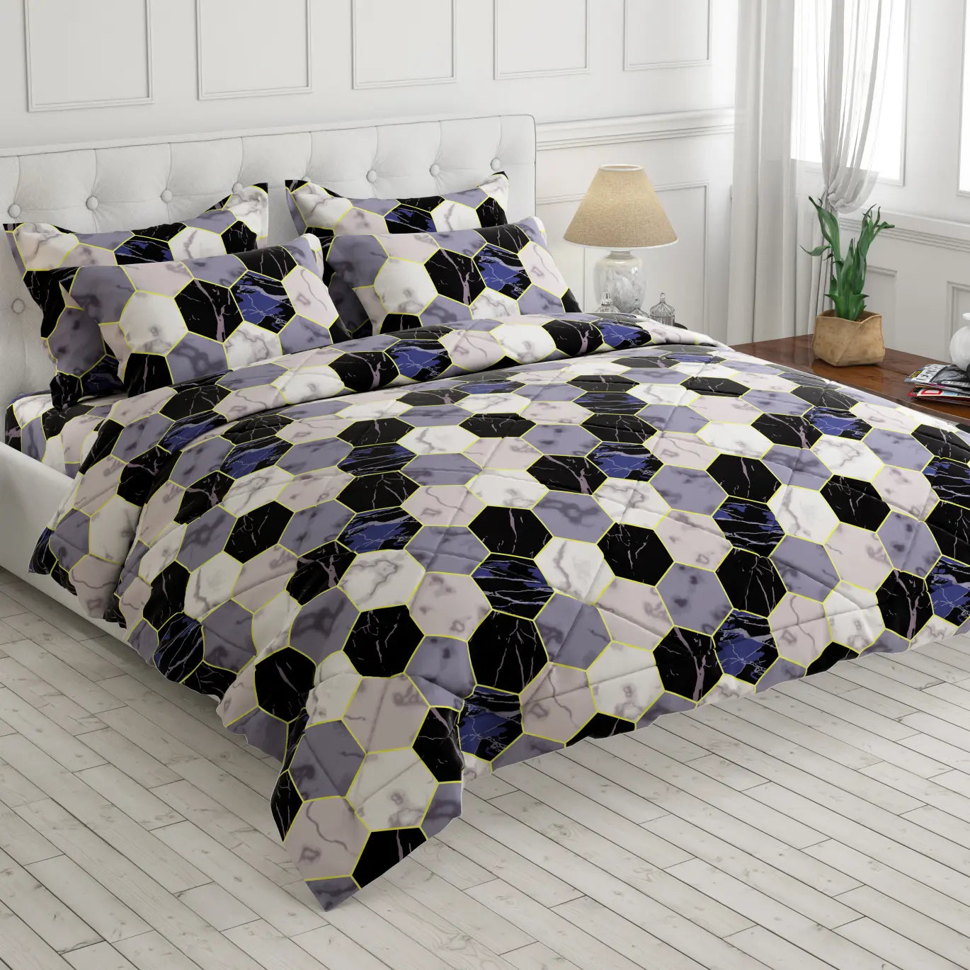 Sateen 6-pcs comforter set 8346