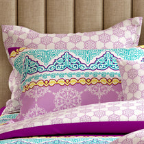 LAVENDER DREAM Xara 8 Pcs King Reversible Quilt Cover Set Bedsheet