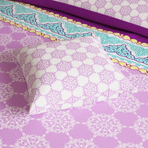 LAVENDER DREAM Xara 8 Pcs King Reversible Quilt Cover Set Bedsheet