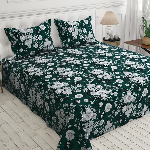 FOREST BLOOM SATEEN BED SHEET SET