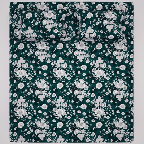 FOREST BLOOM SATEEN BED SHEET SET