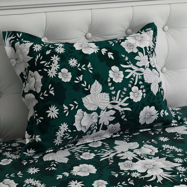 FOREST BLOOM SATEEN BED SHEET SET