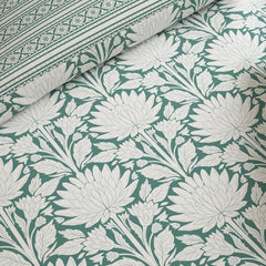 SAGE MEDALLION Xara 8 Pcs King Reversible Quilt Cover Set Bedsheet