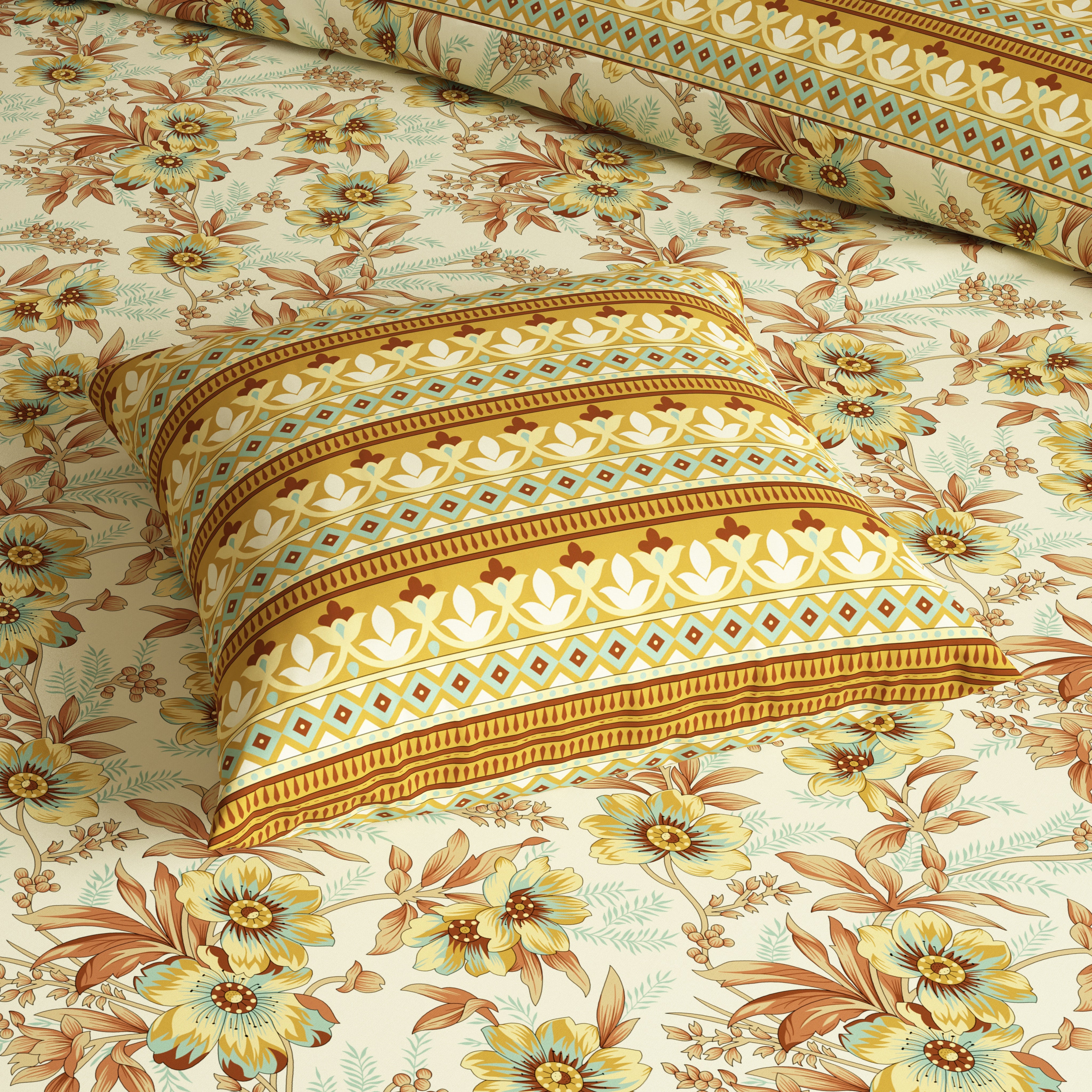 Xara 8 pcs king reversible quilt cover set bedsheet 8573