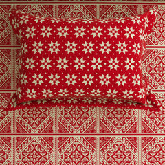 Xara Red Geometric Bed Sheet Set - 8585-8586