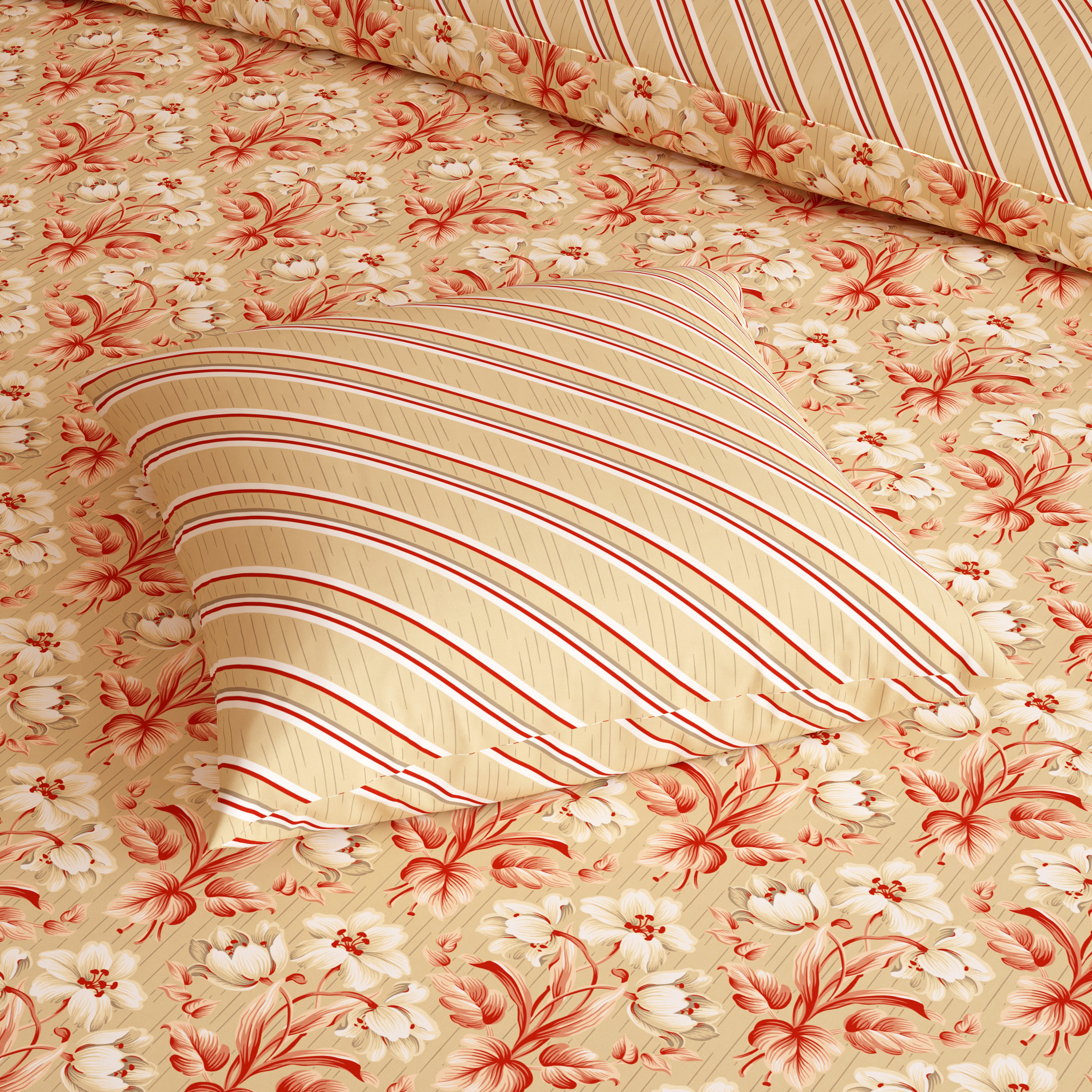 Xara 8 pcs king reversible quilt cover set bedsheet 8649