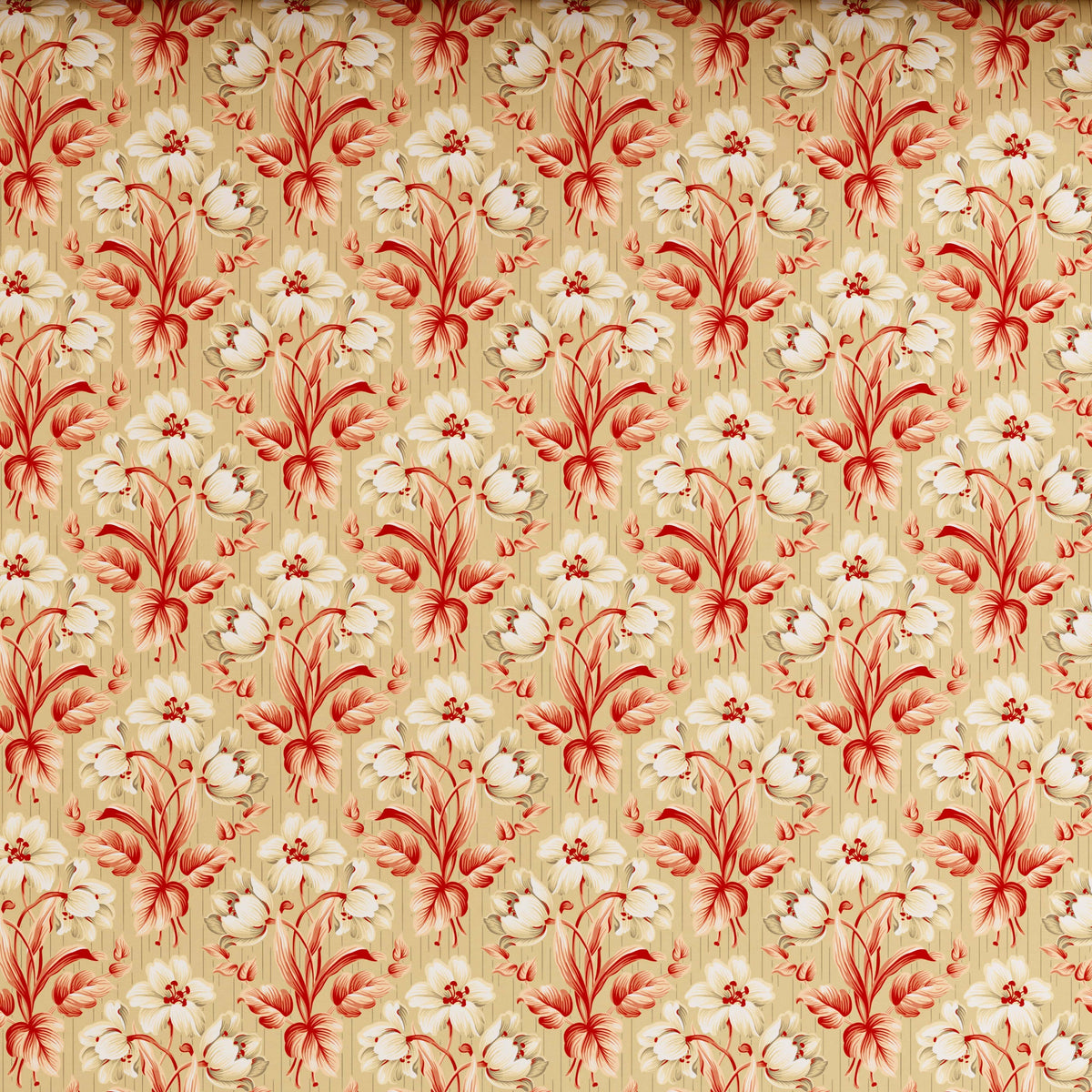 Xara Beige Cream Floral Stripes Bed Sheet Set