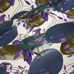 WHITE ABSTRACT Sateen 8 Pcs King Quilt Cover Bedsheet Set