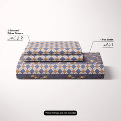 Xara Lavender Floral Bed Sheet Set - 8669-8670